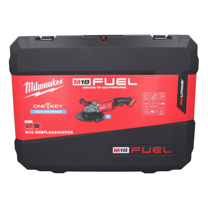 Amoladora angular a batería Milwaukee M18 ONEFLAG230XPDB-122C 18 V 230 mm (4933478783) sin escobillas + 2x batería 12 Ah + cargador + caja HD