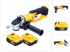 Amoladora angular sin cable DeWalt DCG 412 18 V 125 mm + 2x batería 5,0 Ah - sin cargador