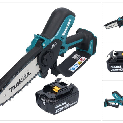 Makita DUC 150 F01 Motosierra sin cable 18 V 15 cm sin escobillas + 1x batería 3,0 Ah - sin cargador