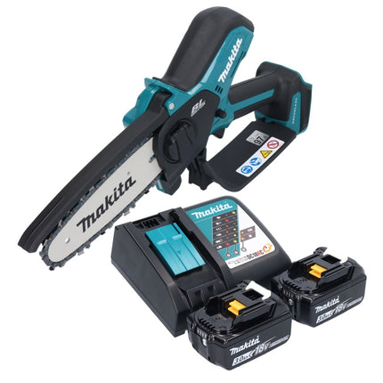 Makita DUC 150 RF201 Motosega a batteria 18 V 15 cm brushless + 2x batteria 3,0 Ah + caricabatterie