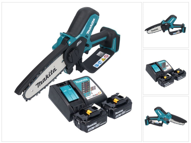 Makita DUC 150 RM201 Cordless chainsaw 18 V 15 cm brushless + 2x battery 4.0 Ah + charger