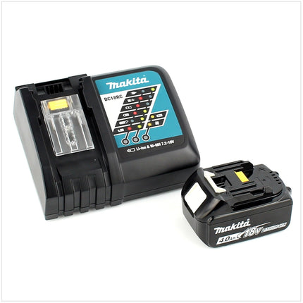 Makita DHP 483 RM1J Trapano avvitatore a percussione brushless a batteria 18 V in valigetta MAKPAC + 1x Batteria 4,0 Ah + Caricatore rapido