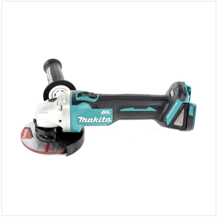 Makita DGA 504 M1J Mini-Amoladora inalámbrica 125 mm 18 V en Makpac 3 + 1x Batería BL 1840 4,0 Ah ( Sin cargador )
