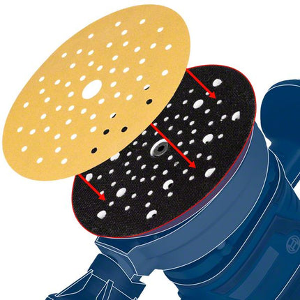 Bosch Expert Placa de soporte multiagujero dura 150 mm (2608900011) para lijadoras excéntricas